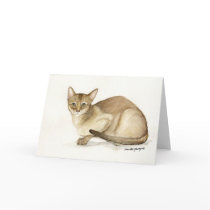 "Abyssinian Cat" Art Reproduction Greeting Card