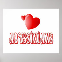 Abyssinian Cat Love Posters