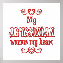 Abyssinian Cats Warm My Heart Print