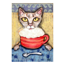 Abyssinian Drinking Coffee posters by jamiecreates1 Abyssinian Drinking Coffee posters