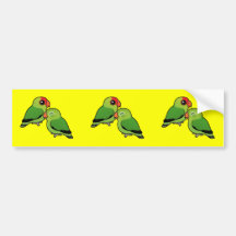 Abyssinian Lovebird Adorable Pair Bumper Stickers