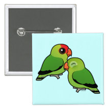 Abyssinian Lovebird Adorable Pair Pin