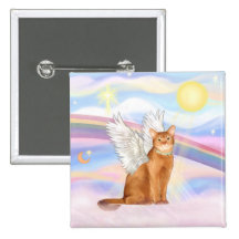 Abyssinian (red 18) - Clouds Button