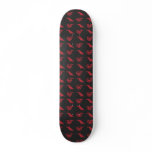 Abztract Birdgun Pattern Red X Black Skate Board Deck
