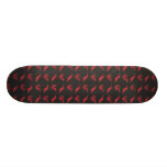Abztract Birdgun Pattern Red X Black Skate Board Deck