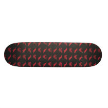 Abztract Birdgun Pattern Red X Black skateboards