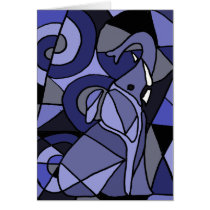 AC- Abstract Art Elephant Card