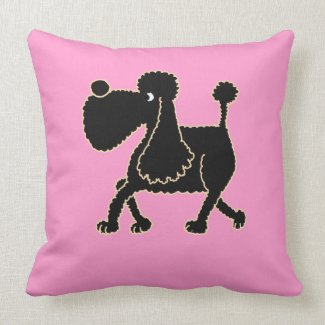 AC- Awesome Black Poodle Pillow