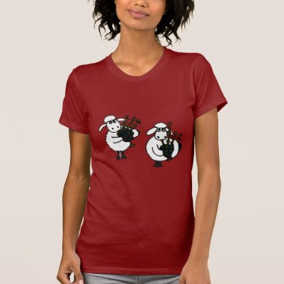 AC- Awesome Sheep Playing Bagpipes T Shirt
