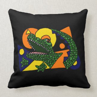 AC- Beautiful Alligator Art Pillow