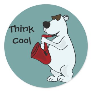 AC- Cool Polar Bear Playing the Saxophone Cartoon