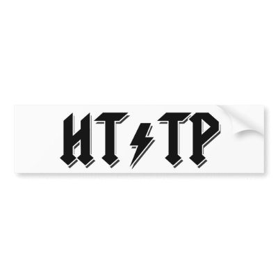 AC/DC style HTTP Bumper Stickers by megedsh