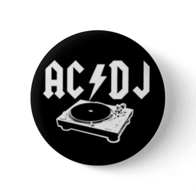 AC DJ PINBACK BUTTONS