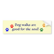 AC- Dog walks paws bumper sticker bumper stickers by naturesmiles AC- Dog walks paws bumper sticker bumper stickers