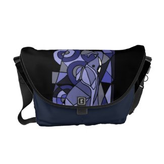 AC- Elephant Abstract Art Messenger Bag