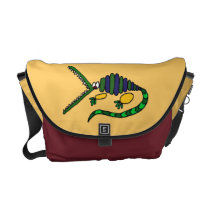 AC- Funky Crocodile Art Messenger Bag