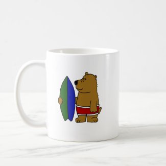 AC- Funny Brown Bear Surfer Dude