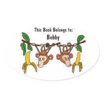 AC- Funny Monkey Book Plate