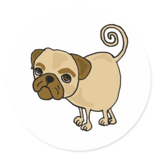 AC- Funny Pug Puppy Dog Cartoon