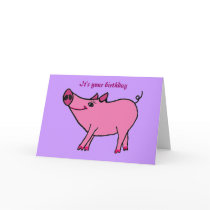 AC- Happy Birthday Pig Greeting Card
