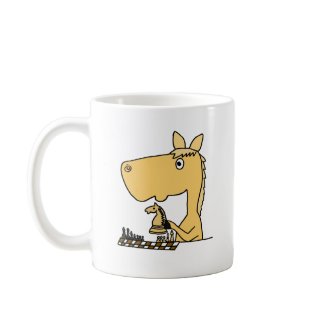 AC- Horse Playing Chess Cartoon