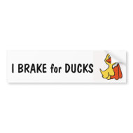 AC- I Brake for Ducks Bumper Sticker bumpersticker