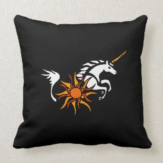 AC- Leaping Unicorn Art Pillow