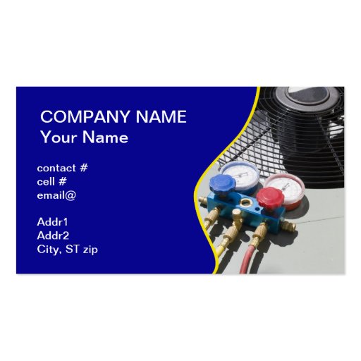 AC maintenance Business Card Template (front side)