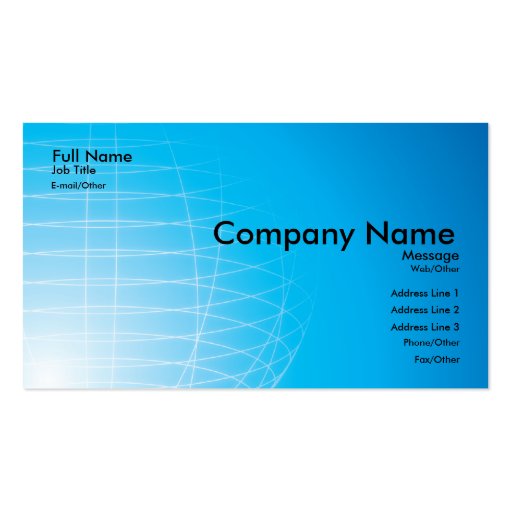Academics, Research  Card Business Cards (front side)