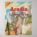 Acadia national park Vintage Travel Poster