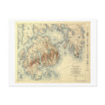 Acadia National ParkTopographic Panoramic Map Postcards