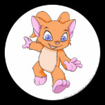 Acara Orange Round Sticker