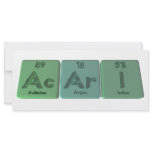 Acari-Ac-Ar-I-Actinium-Argon-Iodine Rack Cards