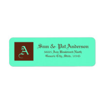 Accent Letter Address Label