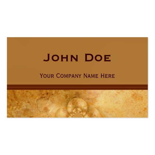 Accented Golden Marble Business Card (front side)