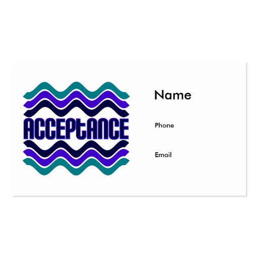 Acceptance Business Card Templates (front side)