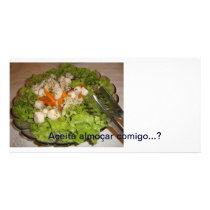 accepted to lunch with me? customized photo card