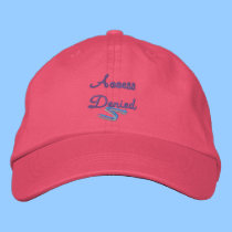 Access Denied Embroidered Hat embroidered hats by deesbasenjis Access Denied Embroidered Hat embroidered hats