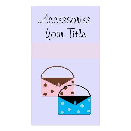 Accessories Business Card (front side)