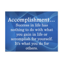 Accomplish postcards