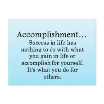 Accomplishment postcards