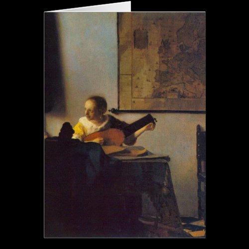 According to the player by Johannes Vermeer Greeting Cards