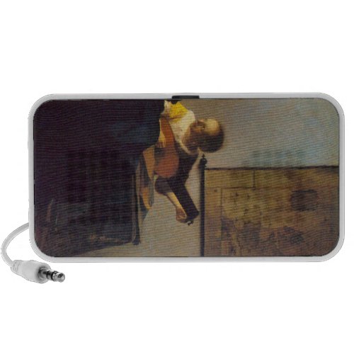 According to the player by Johannes Vermeer Notebook Speaker