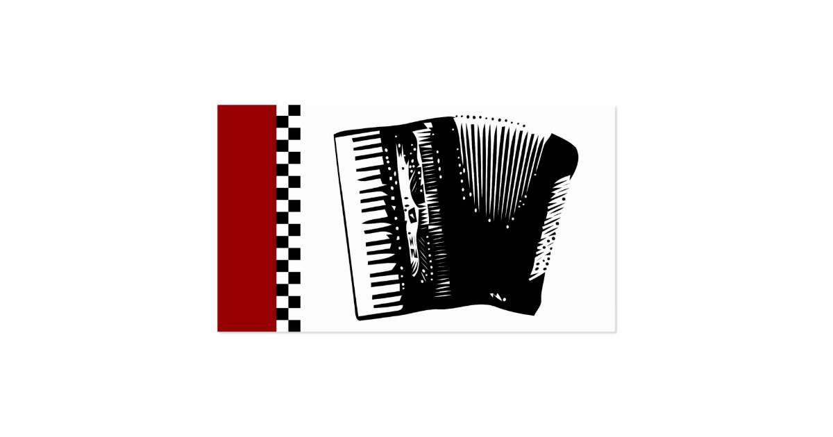 accordion. business card Zazzle