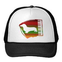 Accordion dachshund silhouette hat