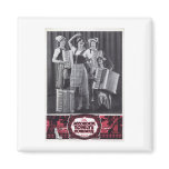 Accordion Girls Vintage Ad Fridge Magnet