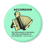 Accordion (humorously defined) magnet