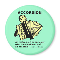 Accordion (humorously defined) magnet