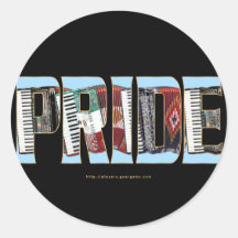 Accordion Pride Round Sticker