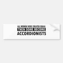 Accordionists music designs bumper sticker